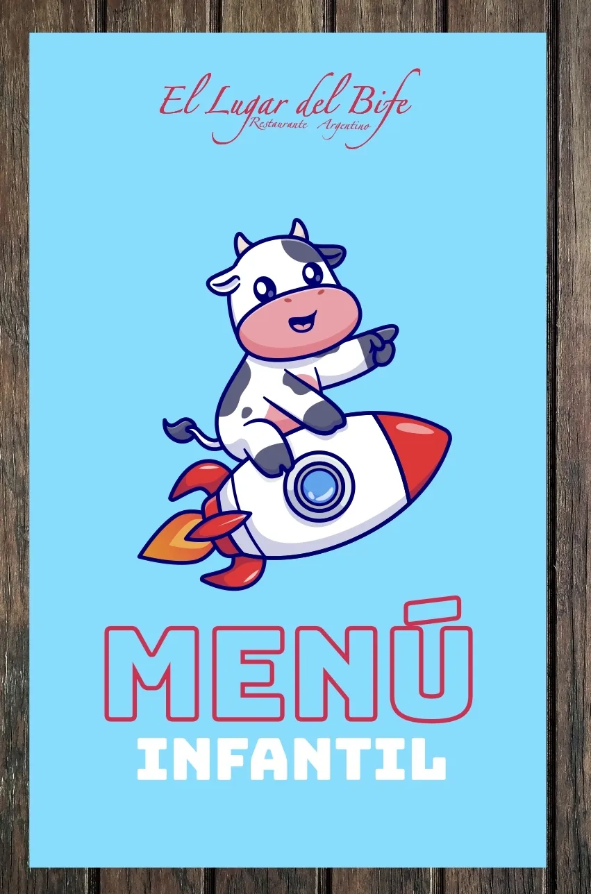 Carta del menú infantil de El Lugar del Bife